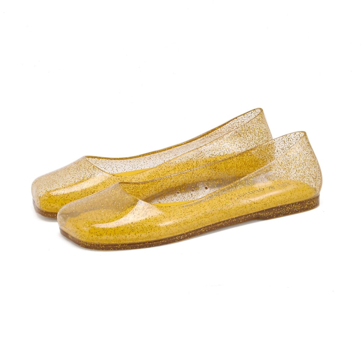 Damskie baleriny żelowe z brokatem-Footwear for women-Olave