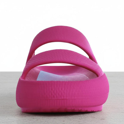 Damskie klapki wsuwane z dwoma paskami-Footwear for women-Olave