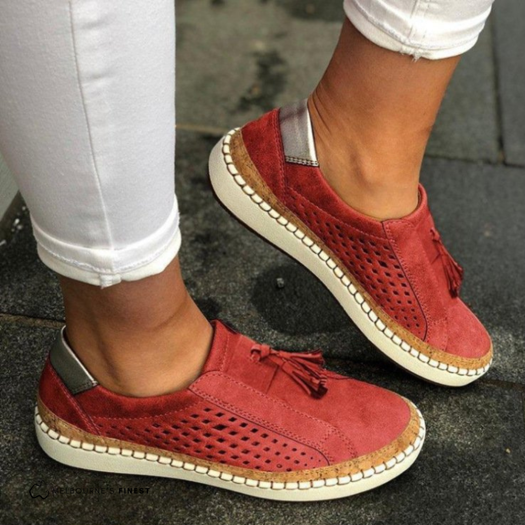 Damskie mokasyny wsuwane z chwostem-Footwear for women-Olave