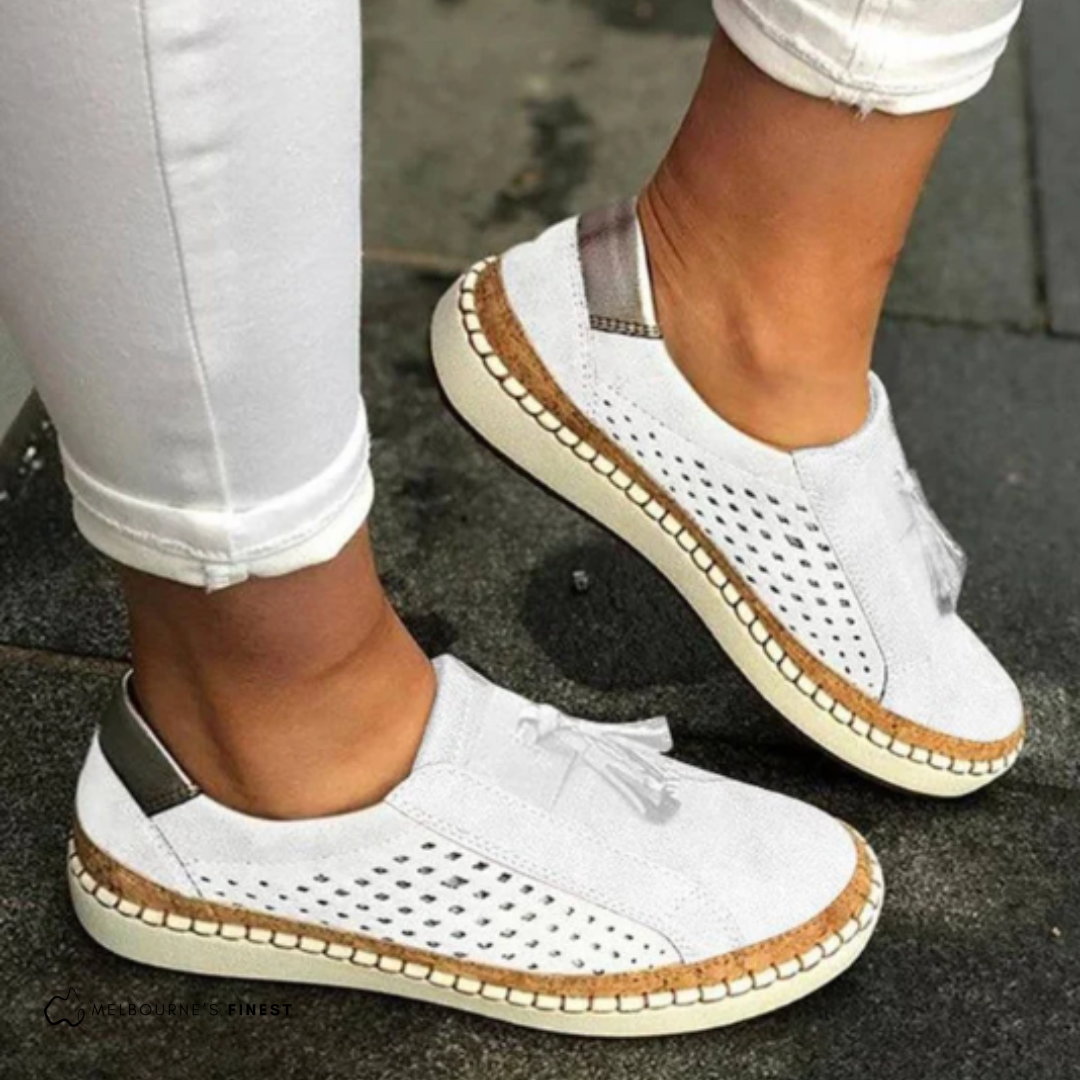 Damskie mokasyny wsuwane z chwostem-Footwear for women-Olave