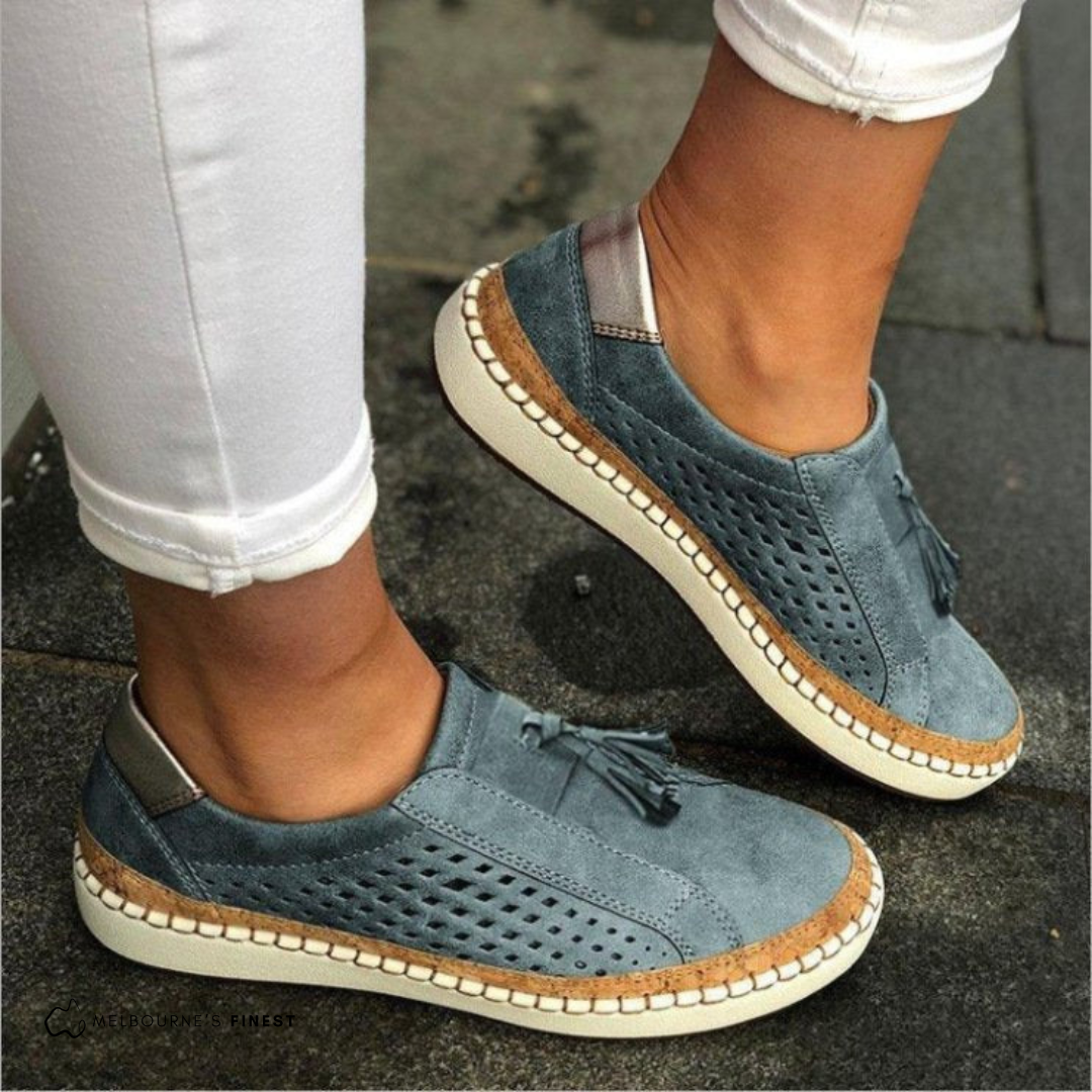 Damskie mokasyny wsuwane z chwostem-Footwear for women-Olave