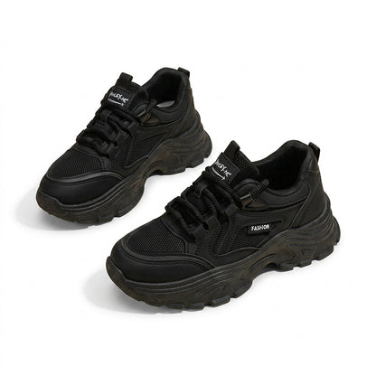 Damskie sneakersy na masywnej platformie sznurowane-Footwear for women-Olave