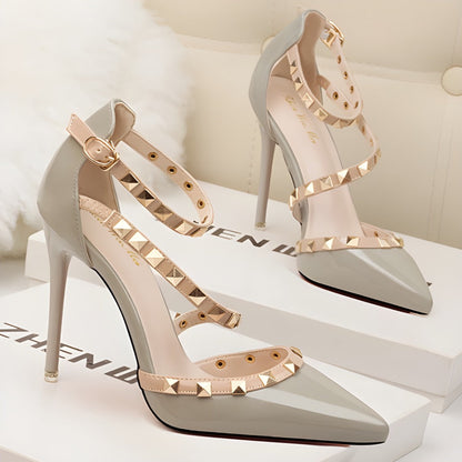 Damskie szpilki z ostrym noskiem i ćwiekami-Footwear for women-Olave