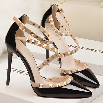 Damskie szpilki z ostrym noskiem i ćwiekami-Footwear for women-Olave