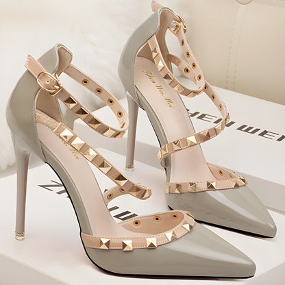 Damskie szpilki z ostrym noskiem i ćwiekami-Footwear for women-Olave