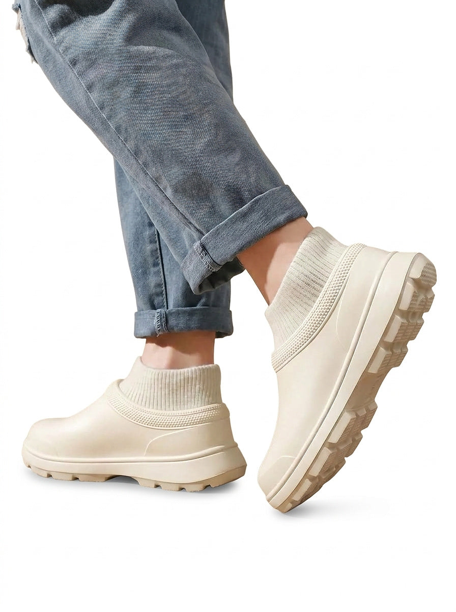 Damskie wsuwane sneakersy typu skarpetkowego na platformie-Footwear for women-Olave