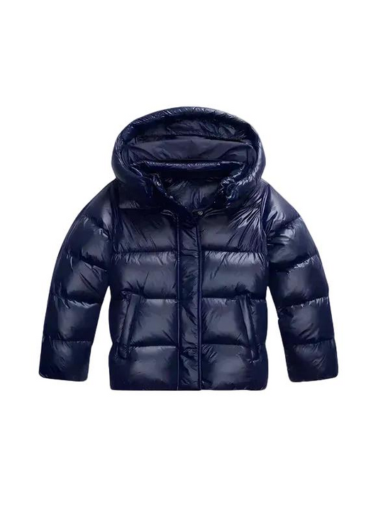 Krótka Kurtka Damska z Kapturem i Pikowaną Konstrukcją-Jackets for Women-Olave