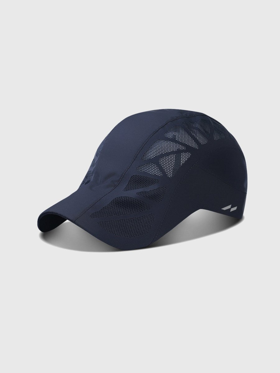 Męska czapka sportowa z panelami z siateczki-Accessories for Men-Olave