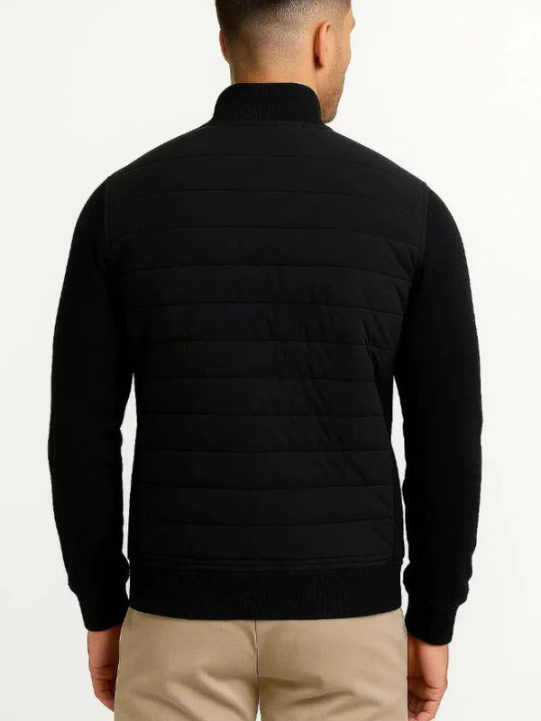 Męska hybrydowa kurtka pikowana zapinana na zamek-Jackets for men-Olave