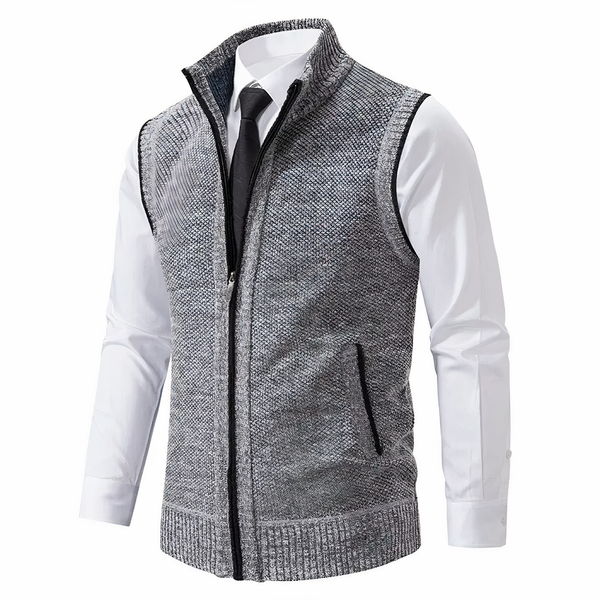 Męska kamizelka dzianinowa zapinana na zamek-Vest for men-Olave