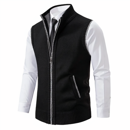 Męska kamizelka dzianinowa zapinana na zamek-Vest for men-Olave