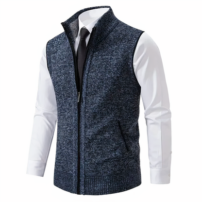 Męska kamizelka dzianinowa zapinana na zamek-Vest for men-Olave