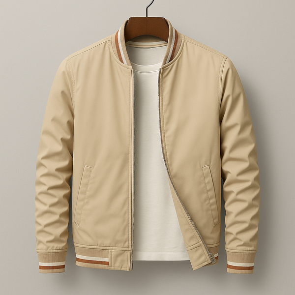 Męska kurtka bomberka z prążkowanym wykończeniem-Jackets for men-Olave
