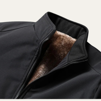 Męska kurtka bomberka ze stójką i podszewką z polaru-Jackets for men-Olave