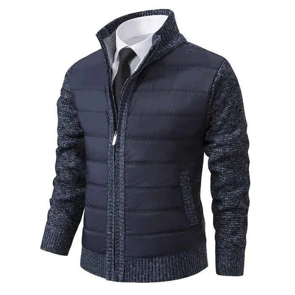 Męska kurtka hybrydowa z dzianiny i pikowania-Jackets for men-Olave