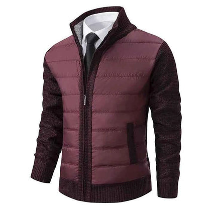 Męska kurtka hybrydowa z dzianiny i pikowania-Jackets for men-Olave