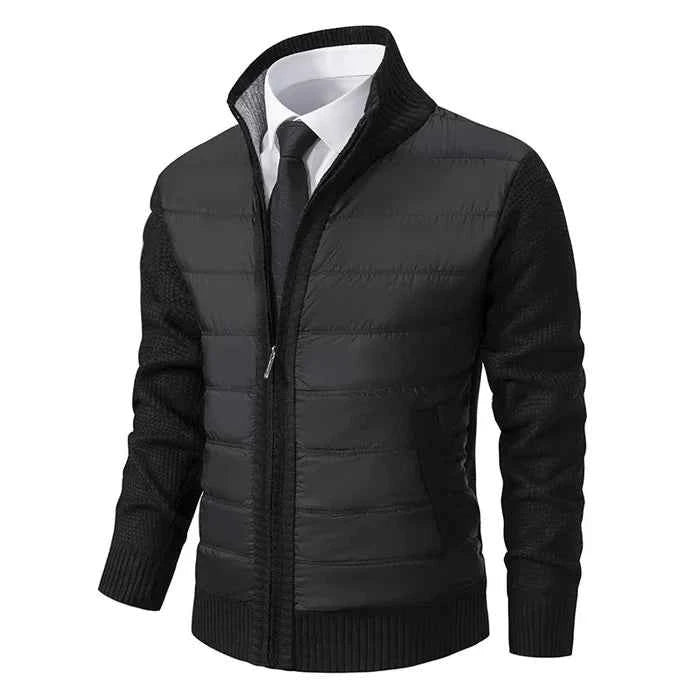 Męska kurtka hybrydowa z dzianiny i pikowania-Jackets for men-Olave