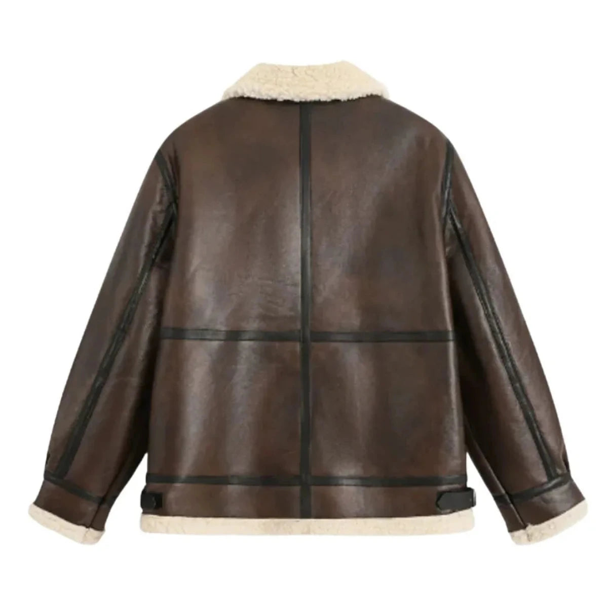 Męska kurtka lotnicza z podszewką z imitacji kożucha-Jackets for men-Olave