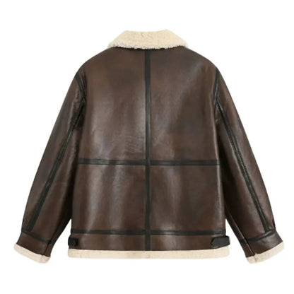 Męska kurtka lotnicza z podszewką z imitacji kożucha-Jackets for men-Olave