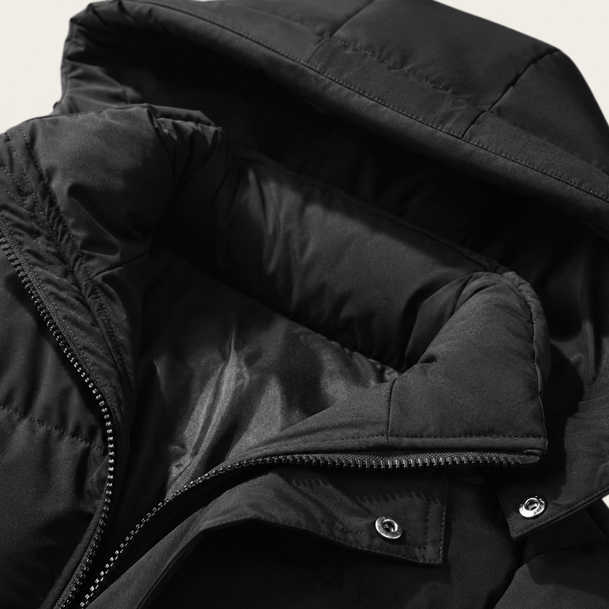 Męska kurtka puchowa z kapturem i zapięciem na zamek-Jackets for men-Olave