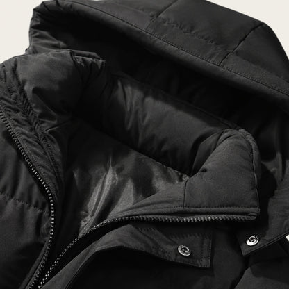 Męska kurtka puchowa z kapturem i zapięciem na zamek-Jackets for men-Olave