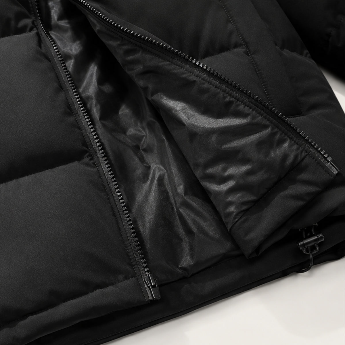 Męska kurtka puchowa z kapturem i zapięciem na zamek-Jackets for men-Olave