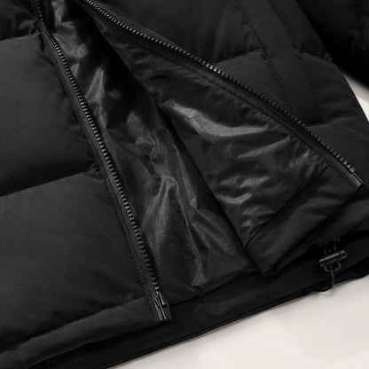 Męska kurtka puchowa z kapturem i zapięciem na zamek-Jackets for men-Olave