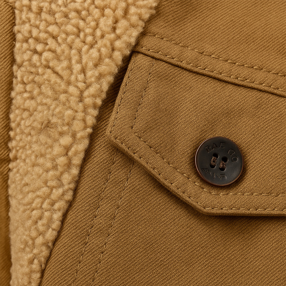 Męska kurtka użytkowa z podszewką z polaru i zapięciem na guziki-Jackets for men-Olave