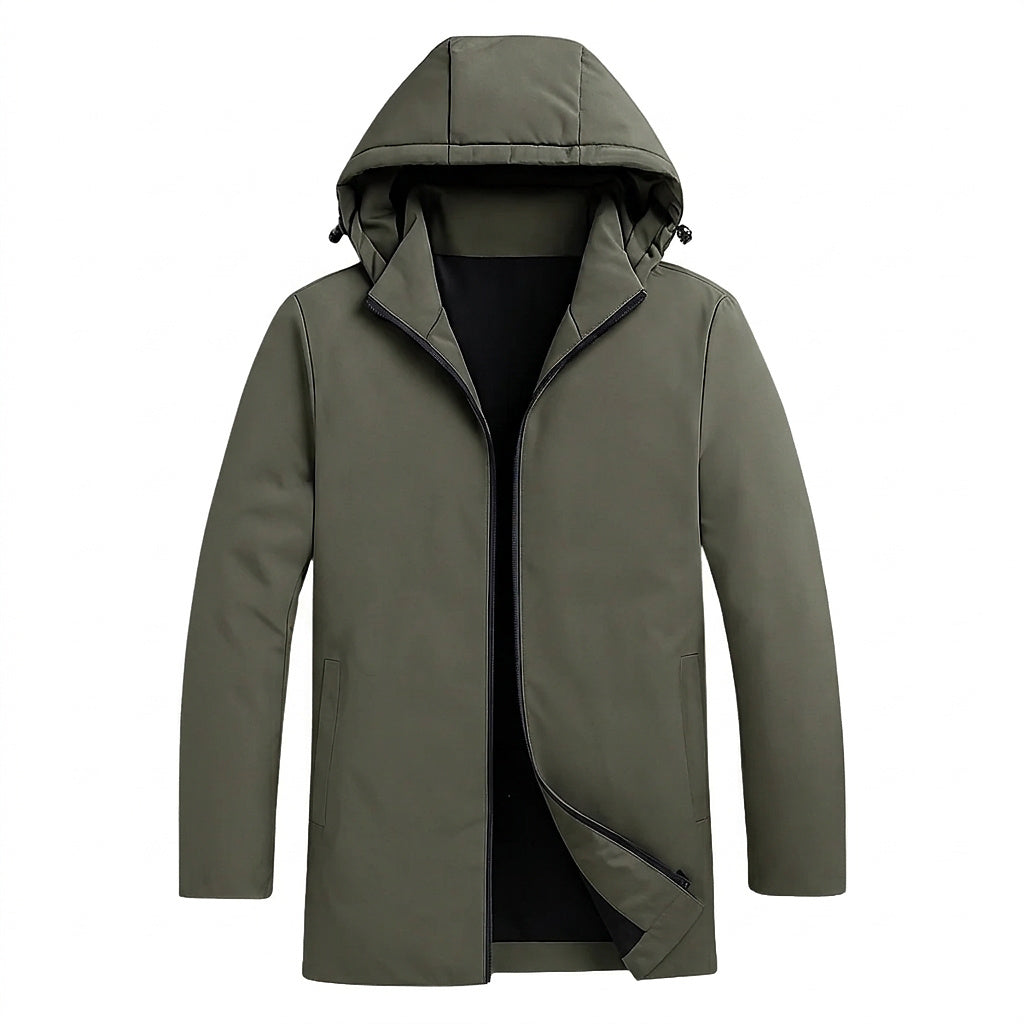 Męska kurtka z kapturem zapinana na zamek-Jackets for men-Olave