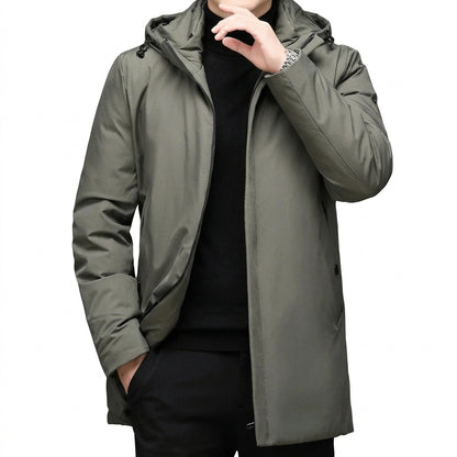 Męska kurtka z kapturem zapinana na zamek-Jackets for men-Olave