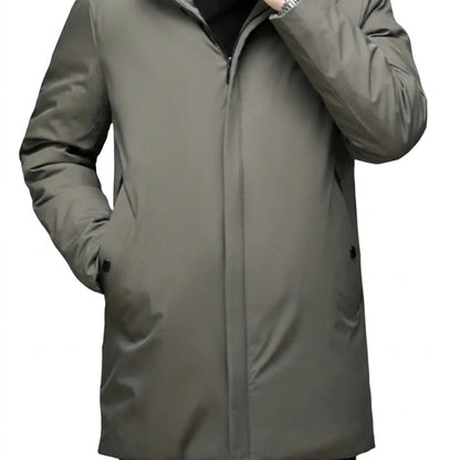 Męska kurtka z kapturem zapinana na zamek-Jackets for men-Olave