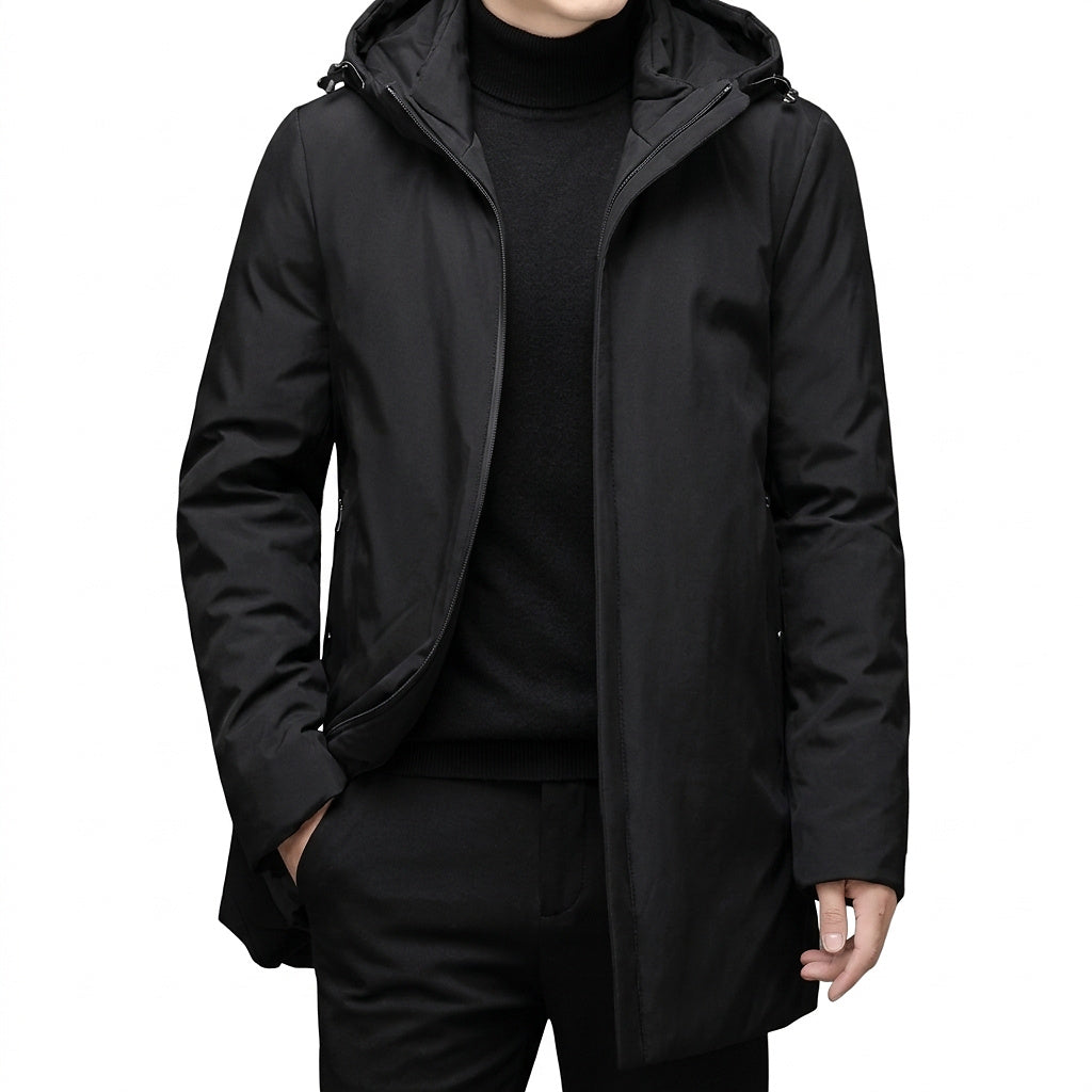 Męska kurtka z kapturem zapinana na zamek-Jackets for men-Olave