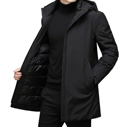 Męska kurtka z kapturem zapinana na zamek-Jackets for men-Olave