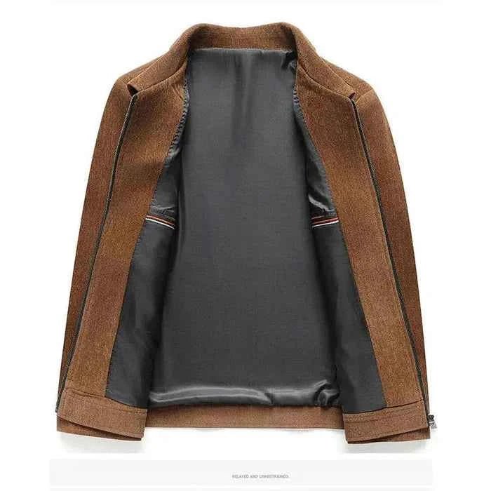 Męska kurtka zapinana na zamek o fakturowanej strukturze-Jackets for men-Olave