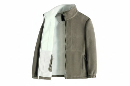 Męska kurtka zapinana na zamek z wysokim kołnierzem i kieszeniami z przodu-Olave