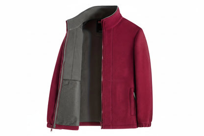 Męska kurtka zapinana na zamek z wysokim kołnierzem i kieszeniami z przodu-Olave