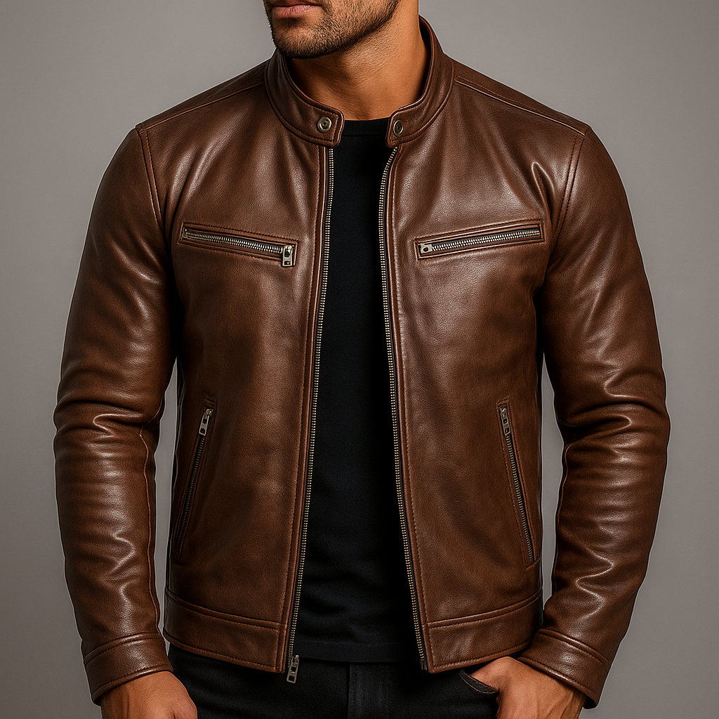 Męska kurtka ze stójką i zapięciem na zamek-Jackets for men-Olave