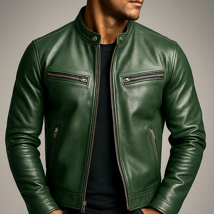 Męska kurtka ze stójką i zapięciem na zamek-Jackets for men-Olave