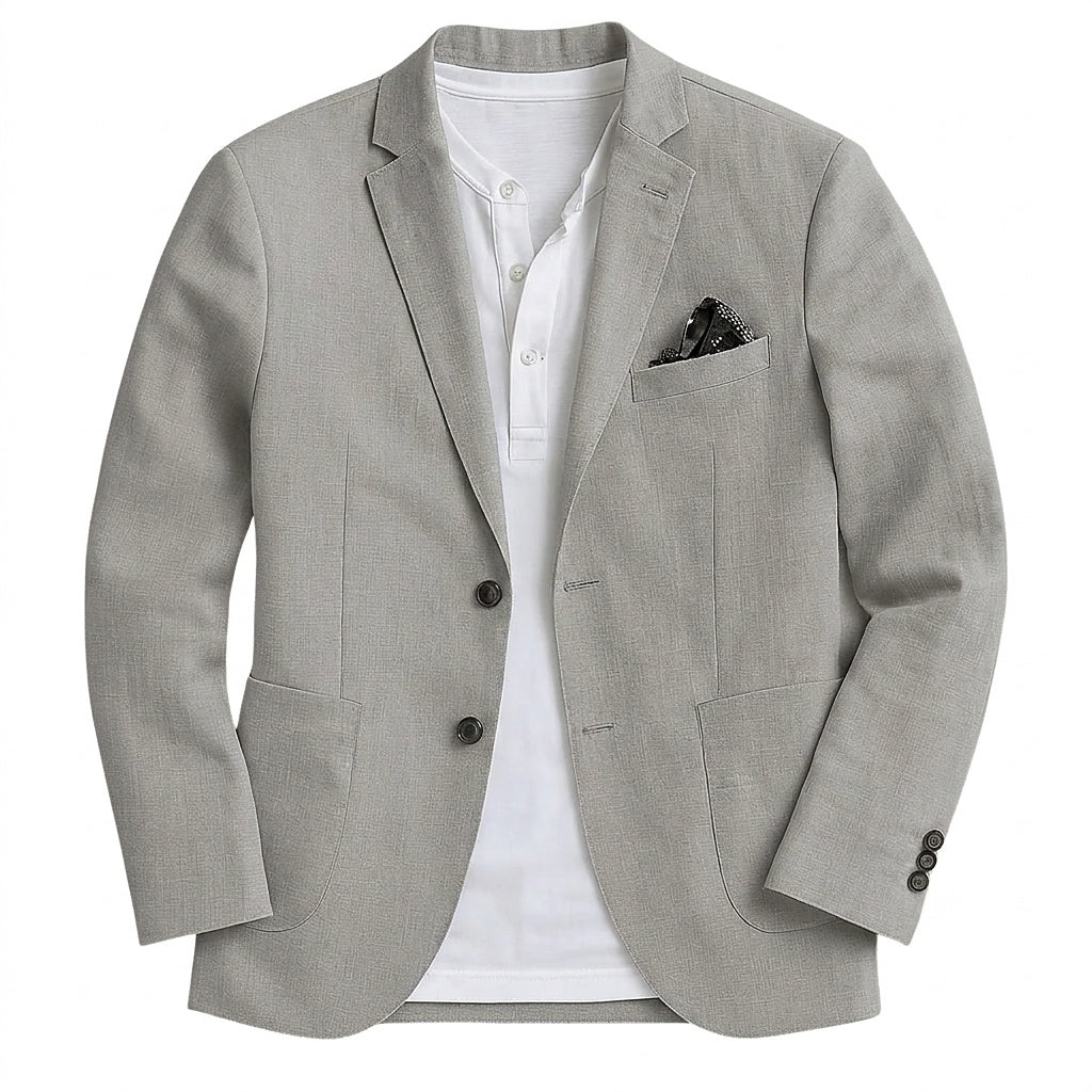 Męska marynarka dwuguzikowa z kieszeniami z patkami-Blazers for men-Olave