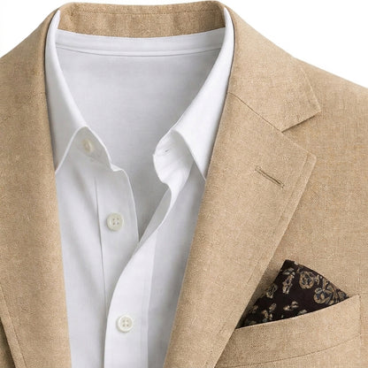 Męska marynarka dwuguzikowa z kieszeniami z patkami-Blazers for men-Olave