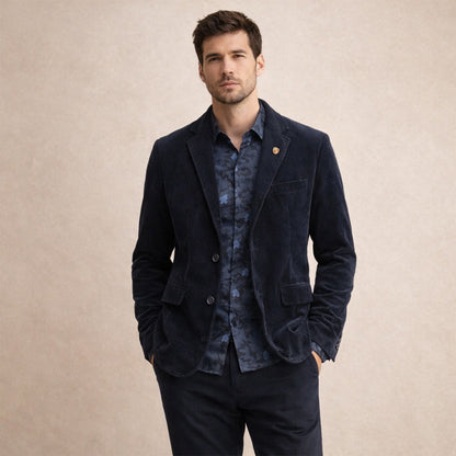 Męska marynarka sztruksowa zapinana na guziki-Blazer for men-Olave