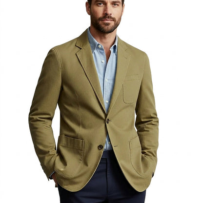 Męska marynarka zapinana na guziki z naszywanymi kieszeniami-Jackets for men-Olave