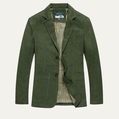 Męska marynarka zapinana na guziki z naszywanymi kieszeniami-Jackets for men-Olave