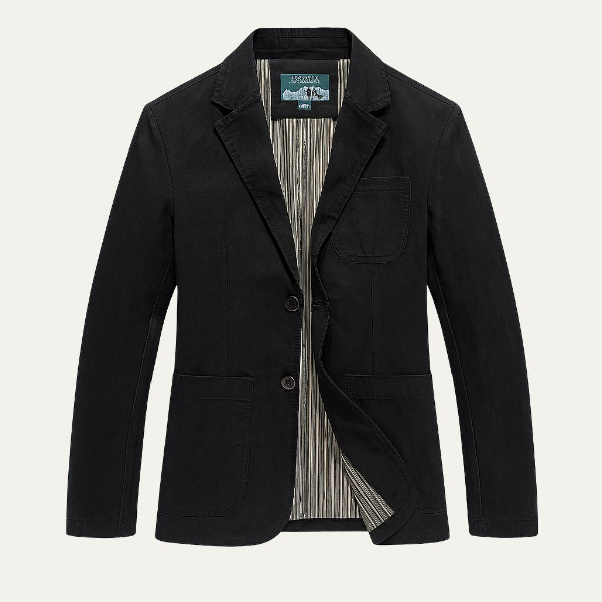 Męska marynarka zapinana na guziki z naszywanymi kieszeniami-Jackets for men-Olave