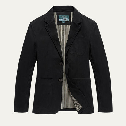 Męska marynarka zapinana na guziki z naszywanymi kieszeniami-Jackets for men-Olave