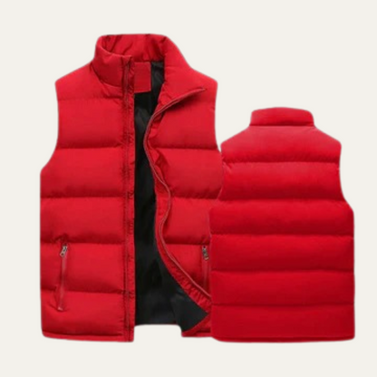 Męska pikowana kamizelka z kieszeniami na zamek-Vests for men-Olave