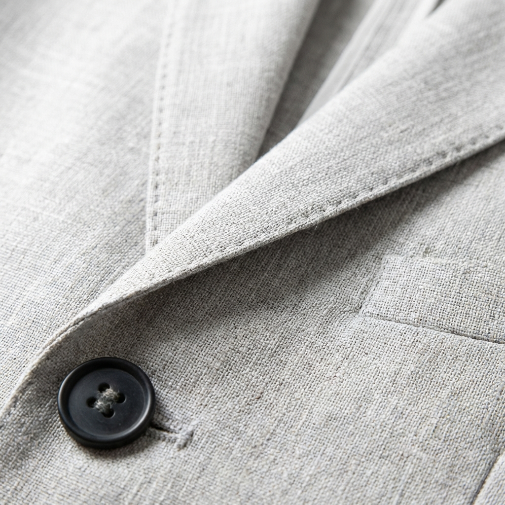 Męski garnitur lniany z klapami w szpic-Suits for men-Olave