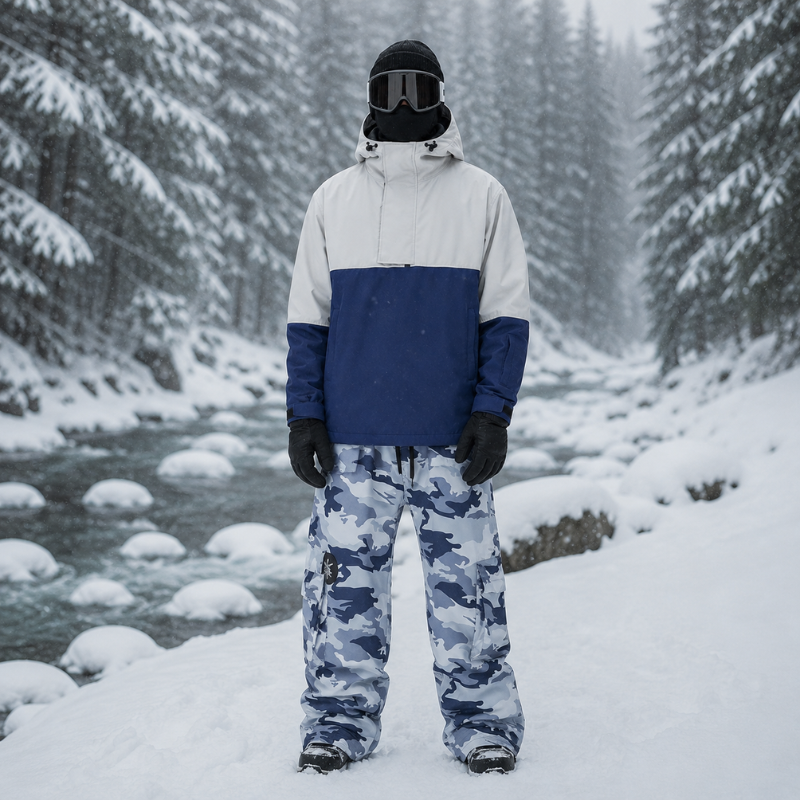 Męski zestaw: kurtka anorak i spodnie cargo-Sets for Men-Olave