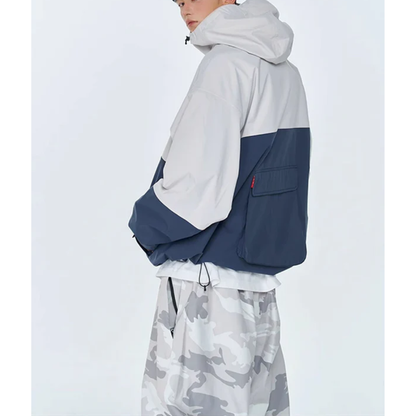 Męski zestaw: kurtka anorak i spodnie cargo-Sets for Men-Olave