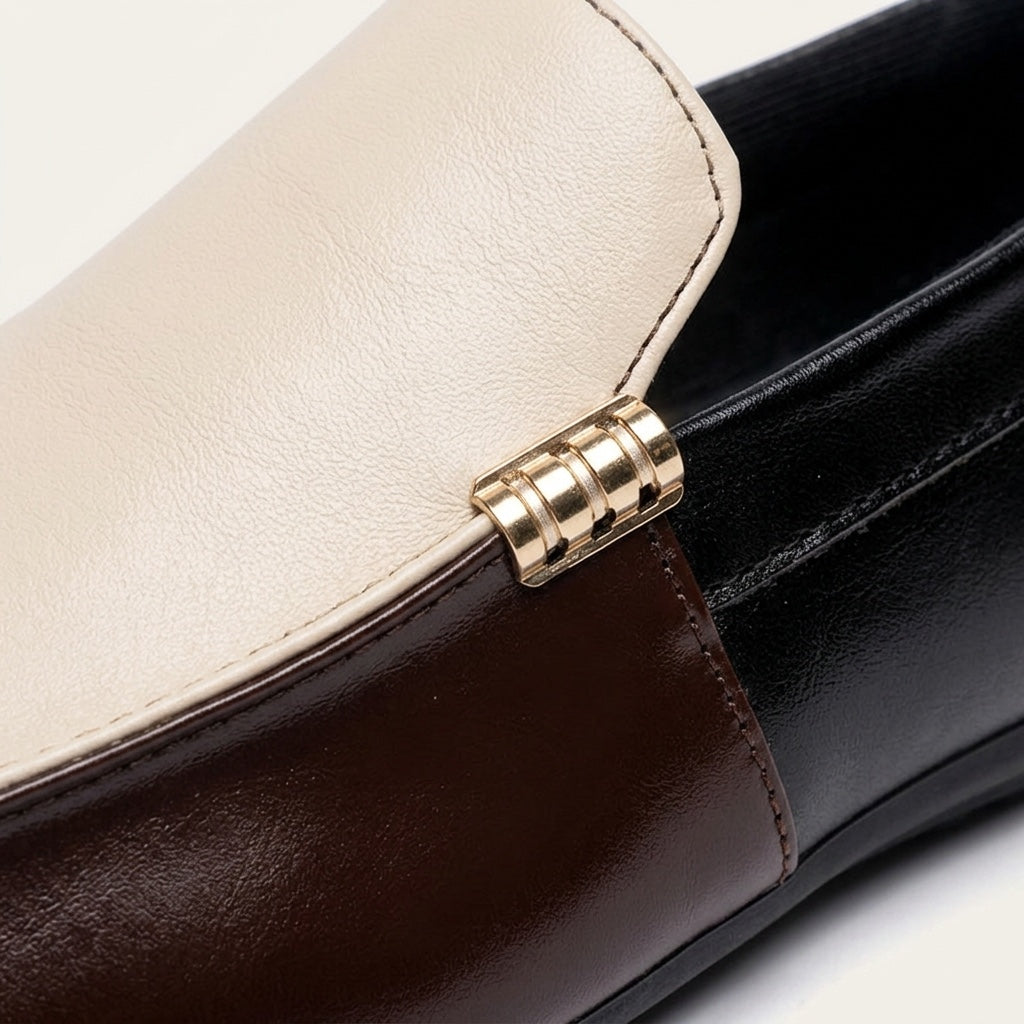 Męskie dwukolorowe mokasyny wsuwane-Footwear for men-Olave